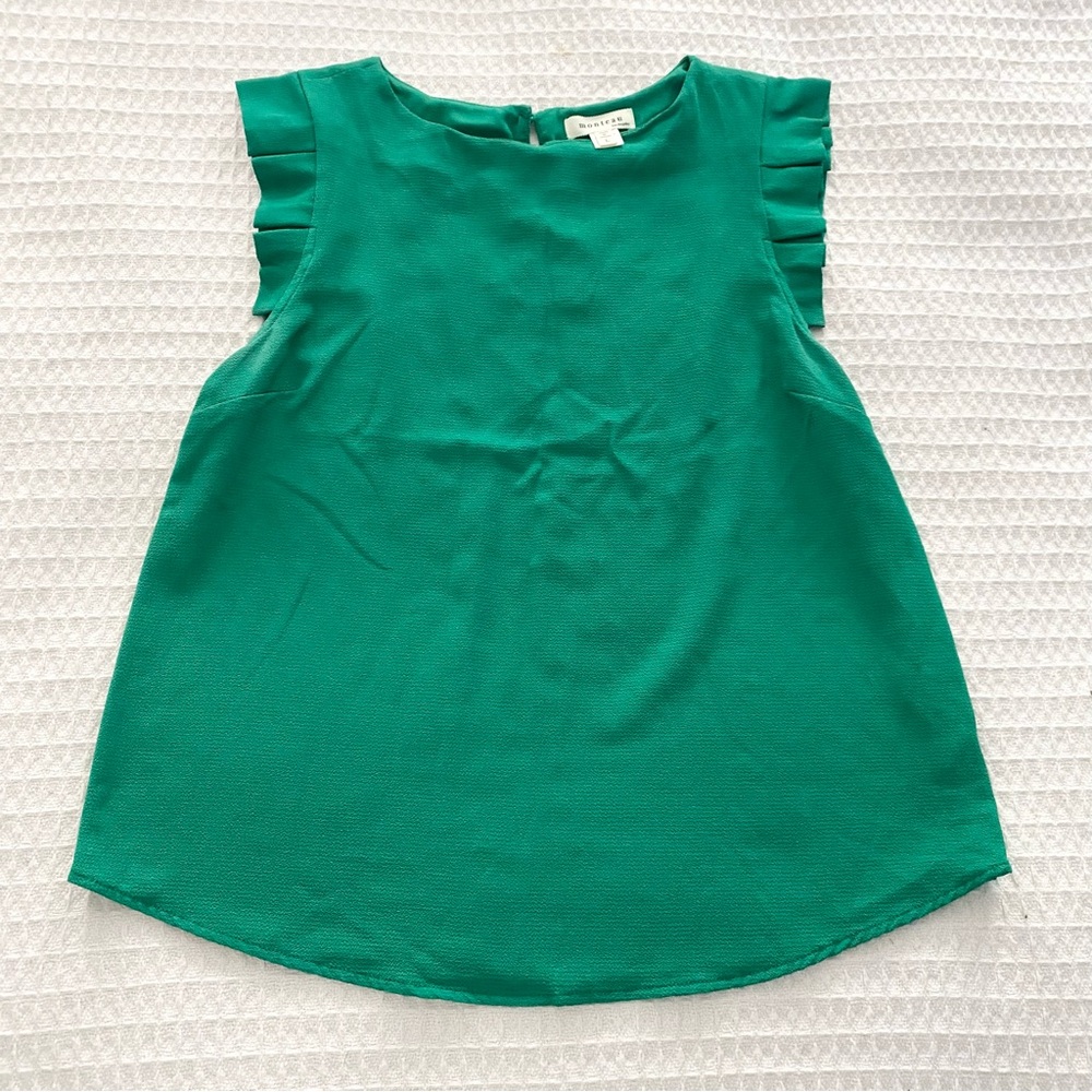 Monteau Vibrant Green Blouse size large